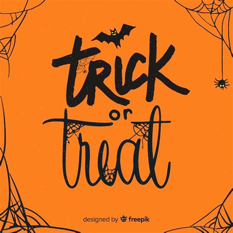 Letras de halloween en tonos naranjas con telarañas | Vector Premium