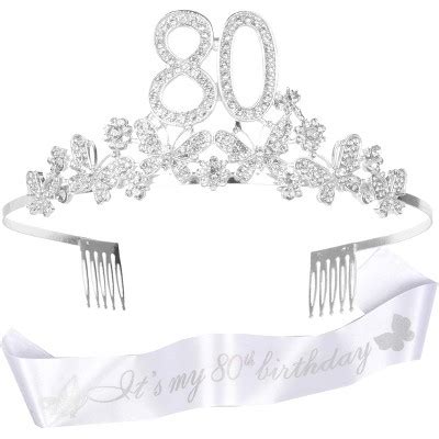 Doradreamdeko Th Birthday Sash Tiara Set Silver Target