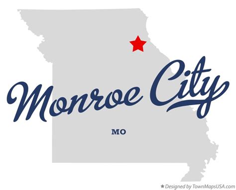 Map of Monroe City, MO, Missouri