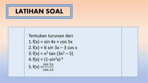 Turunan Fungsi Trigonometri Ppt