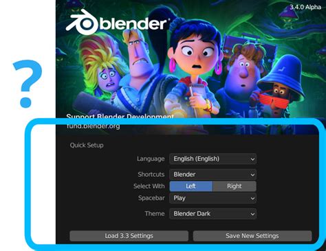 Returning To The Blender Splash Screen Options To Set Global Settings