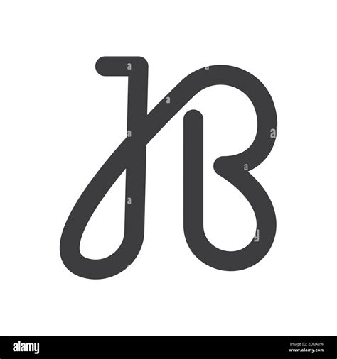 Plantilla De Dise O Vectorial Con La Letra Inicial Del Logotipo De Bj O