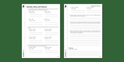 Free Mass Volume Density Worksheet 5th Grade Download Free Mass Volume