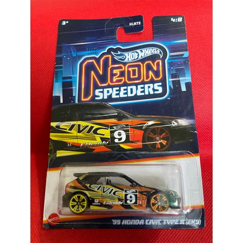 Hot Wheels Neon Speeders V V Honda Civic Ek Datsun Wagon