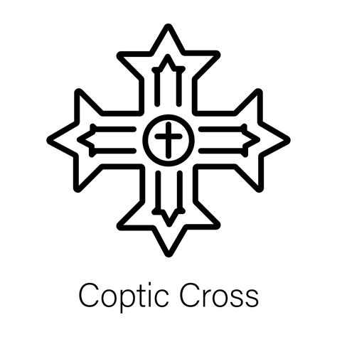 Trendy Coptic Cross 42407472 Vector Art at Vecteezy