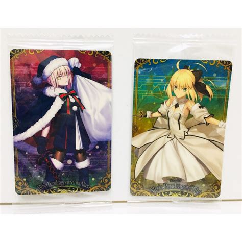 ~出清小屋~現貨 日版 Fate Grandorder Fgo 聖誕黑賽巴 Saber 白賽巴 卡片 兩枚組 蝦皮購物