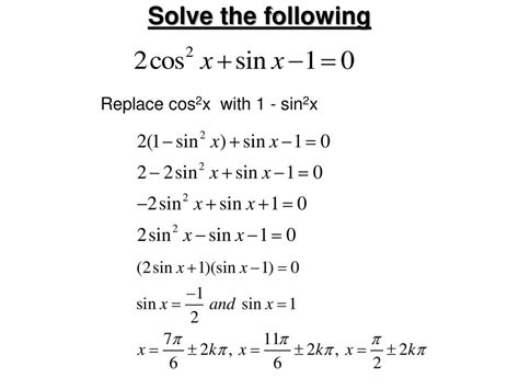 Solving Trigonometric Equations Ppt Download