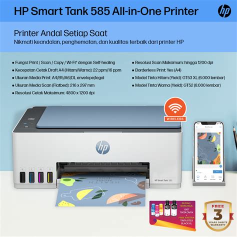 Promo Hp Smart Tank All In One Printer Print Copy Scan Wifi