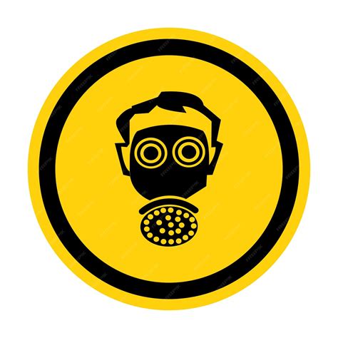 Premium Vector | Symbol wear respirator protection Sign Isolate On