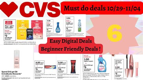 CVS Must Do Deals 10 28 11 4 Easy Digital And Beginner Friendly Deals