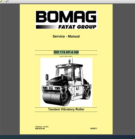 BW 174 AP 4 AM Service Manual Machine Catalogic