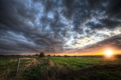 Wallpaper Sunlight Landscape Dark Sunset Nature Grass Sky