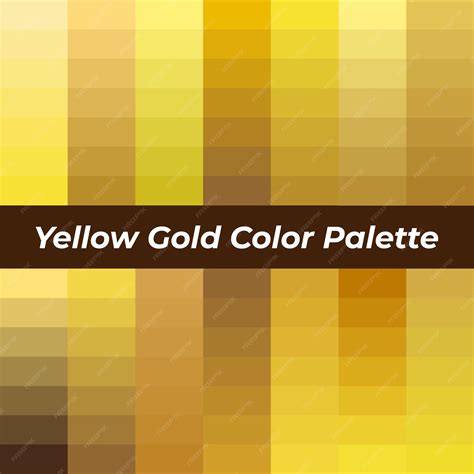 Premium Vector | Yellow and gold color palette