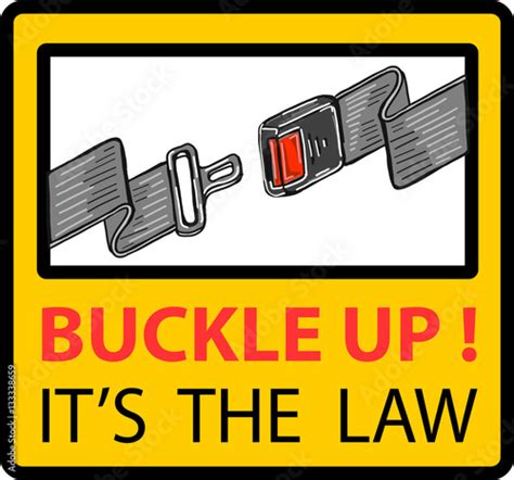 Buckle up seat belt sign vector illustration clip-art Stock Vector | Adobe Stock