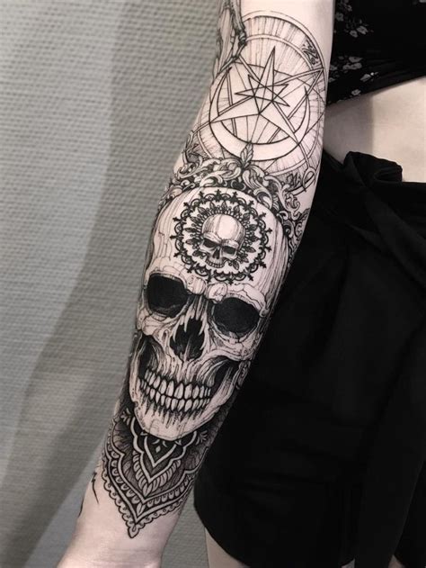 Pin By Alan On Mis Pines Guardados Cool Forearm Tattoos Skull Sleeve