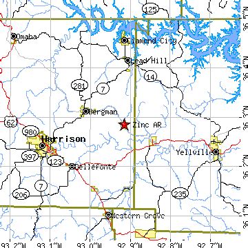 Zinc, Arkansas (AR) ~ population data, races, housing & economy