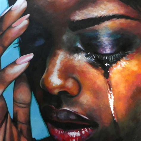 Dark Brow Tears Painting Thomas Saliot Art Thomas Female Art