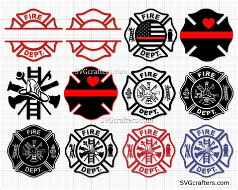 Digital Drawing And Illustration Printable Cricut Fire Dept Svg Maltese