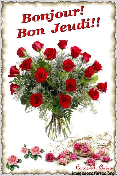 Bonjour Bon Jeudi Jeudi Imagesgratuites Org