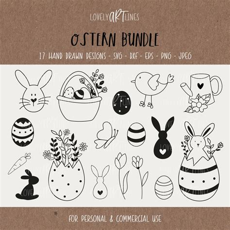 Ostern Svg Bundle Plotterdatei Frohe Ostern Für Cricut Osterhase