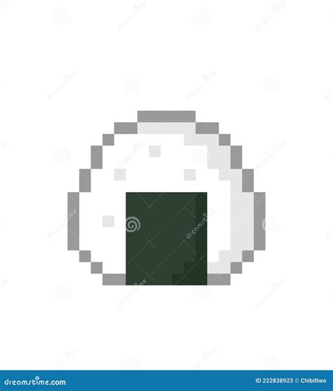 Pixel Onigiri Image Bit Stock Vector Illustration Of Pixel