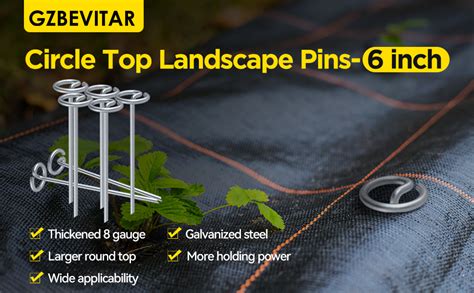 Amazon.com : GZBEVITAR Landscape Fabric Pins, Thickened 8 Gauge Circle ...