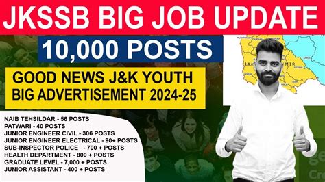 JKSSB NEW ADVERTISEMENT 2024 25 L 10000 POSTS L GOOD NEWS L J K YOUTH