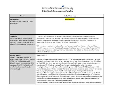 CJ 112 Module Three Assignment Be Sure Your Summary Includes All