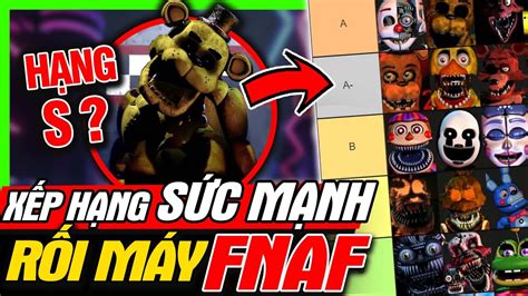 Fnaf X P H Ng S C M Nh To N B R I M Y Animatronic Tier List