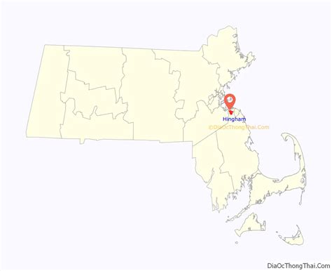 Map of Hingham CDP, Massachusetts - Thong Thai Real