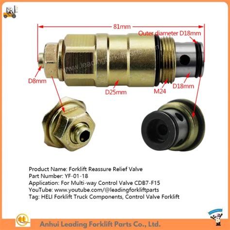 Tcm Forklift Valve Lift Cylinder Shut Off Valve 234a8 40701 Cpcd30 Fork Truck Spares Forklift