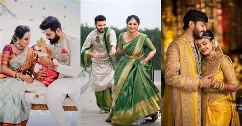 30 South Indian Couples Who Colour Coordinated Their Outfits Like A