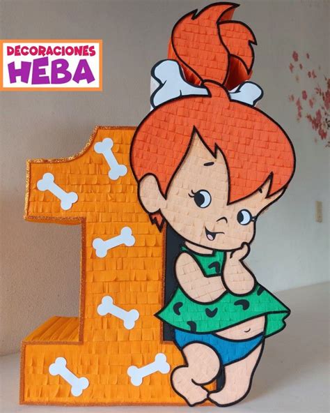 Piñata De Pebbles Picapiedra Pebbles Picapiedra Decorar Cumpleaños