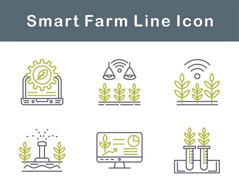 Smart Farm Vector Icon Set 20708128 Vector Art At Vecteezy