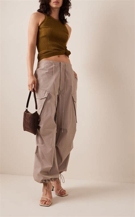 Agolde Ginerva Cotton Cargo Pants Neutral Xs Moda Operandi