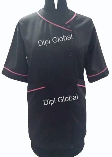 Poly Cotton Women Black with Pink Salon & Sps Uniform, Size: Small at ...