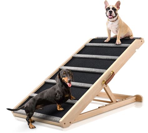 Dog Ramp for Bed - Extra Wide - Excellent Traction, Pet Ramp for Small ...