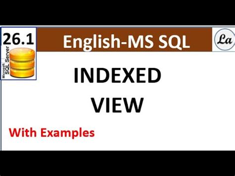 Indexed View In MS Sql YouTube