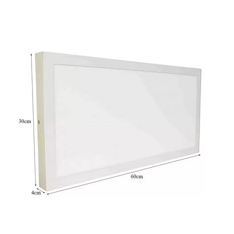 Plafon Sobrepor Retangular 60cm Led 30W 4000K Bivolt DS6301 Delis Paris