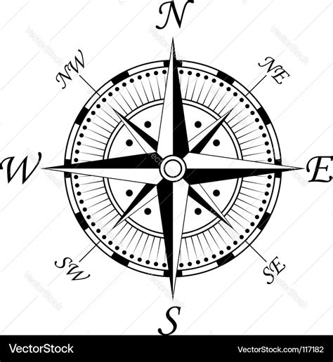 Compass Symbol Royalty Free Vector Image Vectorstock