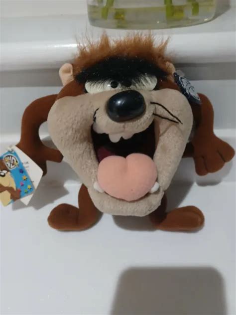 VINTAGE WARNER BROS 1994 LOONEY TUNES TASMANIAN DEVIL TAZ PLUSH 20CM