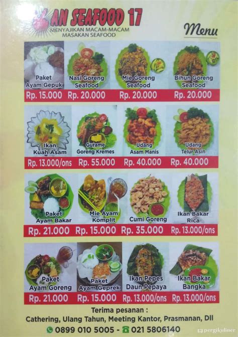 Selalu Diperbarui Menu Van Seafood Kedoya