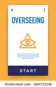 overseeing icon concept stock vector royalty