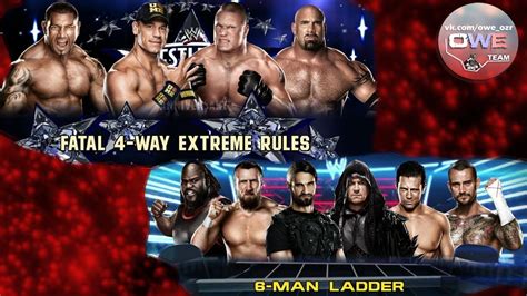 WWE 2K14 Fatal 4 Way Extreme Rules Match 6 Man Ladder Match YouTube