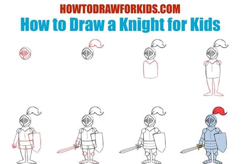 How To Draw A Knight For Kids Very Simple Drawing Tutorial