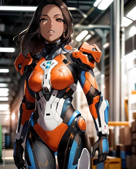 mech pilot anime girl - Generative AI Stock Illustration | Adobe Stock