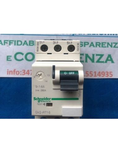 Interruttore Automatico SCHNEIDER GV2 RT16 Magnetotermico 3P 9 14A Irm280A