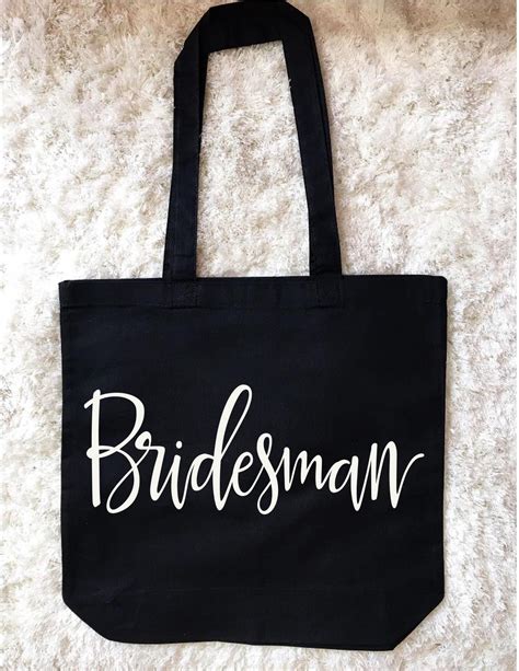 Bridesman Custom Tote Bag Bridal Party Gifts Bachelorette Party Bags