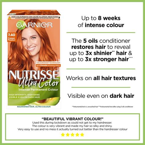 Garnier Nutrisse Ultra Color 740 Copper Passion Hair Colour Garnier