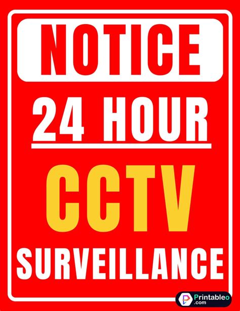 30 Security Camera Sign Printable Free Pdf